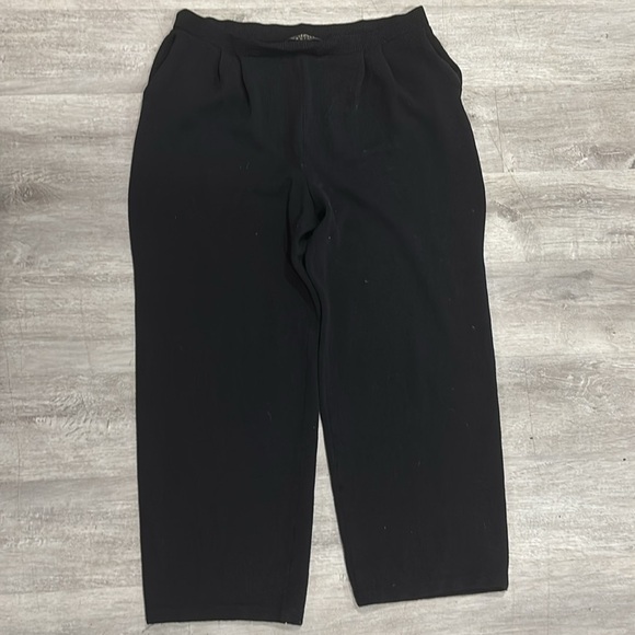 St John Basics Santana Knit Pants Black Pockets Size 12 - Picture 2 of 8